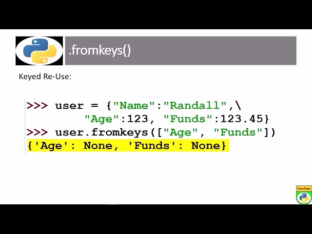 1156: DevOps - Dictionary Features & Functions
