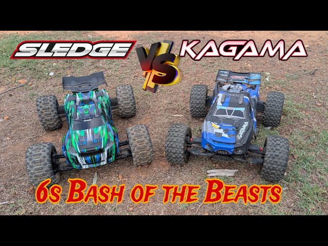 Traxxas Sledge V2  Vs Team Corally Kagama...... 6s bash Session 