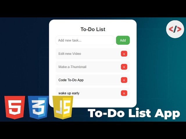 🚀 To-Do List Project for Beginners | HTML CSS JavaScript Tutorial