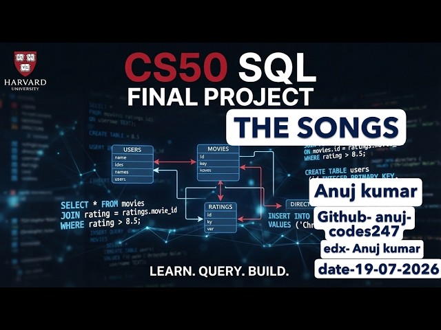 the final project for cs50 #cs50 #sql