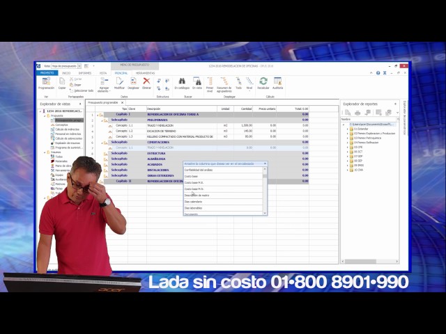 OPUS 2016 Crear conceptos a la hoja del presupuesto parte 1 de 2 Arq. Everardo López