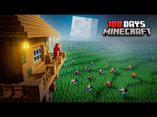 100 DAYS ON AN ABANDONED FIRE WATCHTOWER IN INFINITE GRASS MINECRAFT