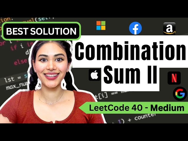 Combination Sum II - LeetCode 40 - Python  #backtracking #leetcode #combinations