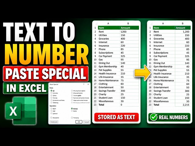 How To Convert Text To Number In Excel Using Paste Special: Best For Large Data Sets