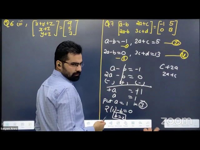 Class 12 Matrices Maths & Applied Maths | Ch-3 | #01(2) | Ex-3.1 (Q5, 6, 7)