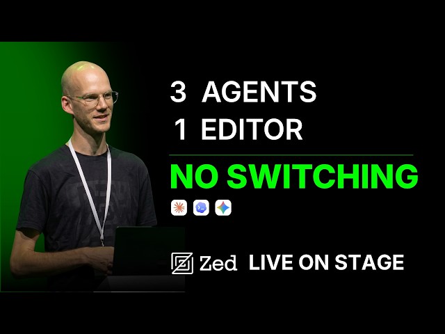 Claude Code, Codex, Gemini – parallel agents in one editor | Zed live demo | Gaauwe Rombouts