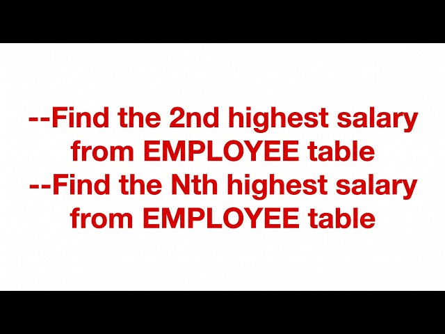Find the Nth Highest Salary in Oracle SQL | Most Asked Interview Question