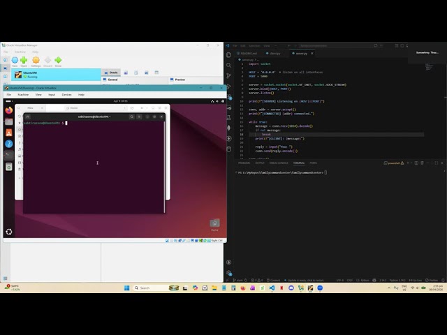 Learning networking with Python - Quick Demo after the Setup