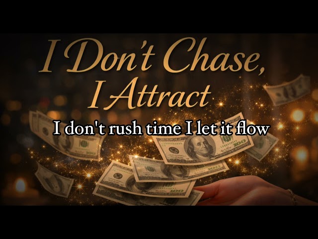 I don’t chase, I attract - Affirmation Club lyrics video | Manifestation music, rise your frequency