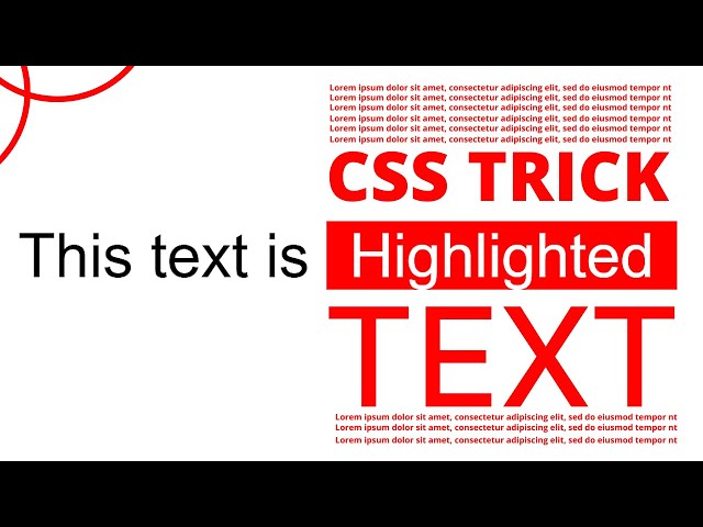 CSS Trick Highlight Text | Text Animation HTML & CSS | FrontendDude