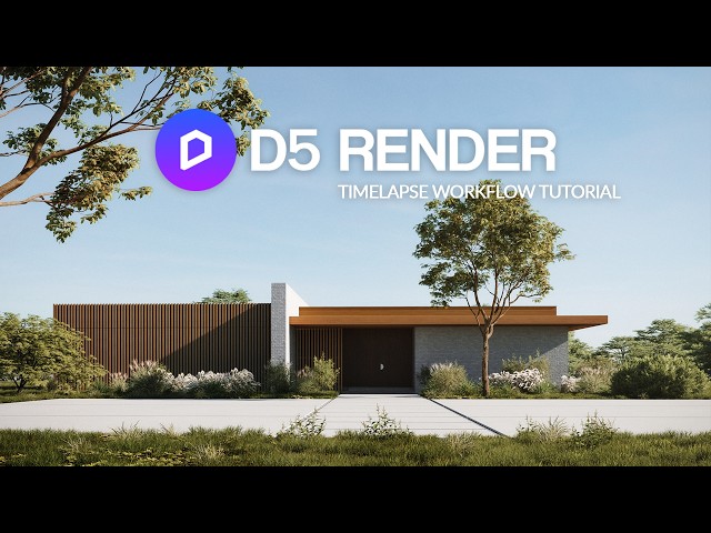 D5 Render Exterior Tutorial | Full Timelapse Workflow | Photoshop Post production