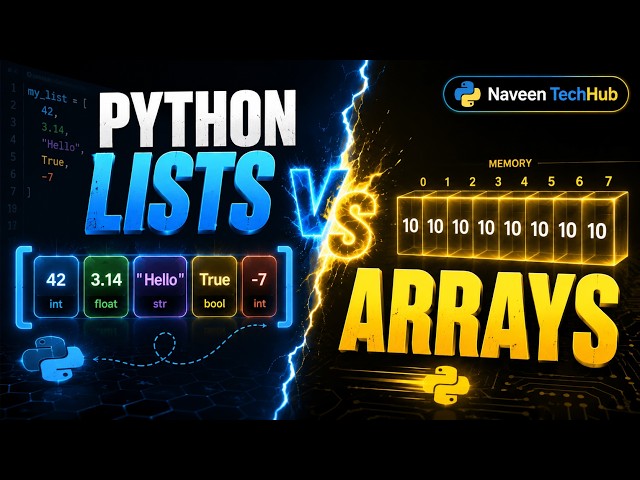 Python Lists vs Arrays Explained Simply | Must-Know Methods for Beginners
