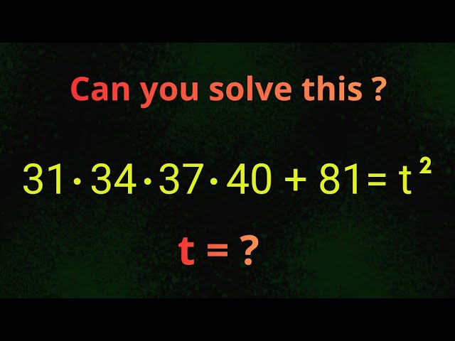 A Nice Math Olympiad Problem | Can you solve this ?