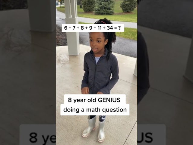 8 year old GENIUS doing a math question #shorts #homeschool #educational #kids