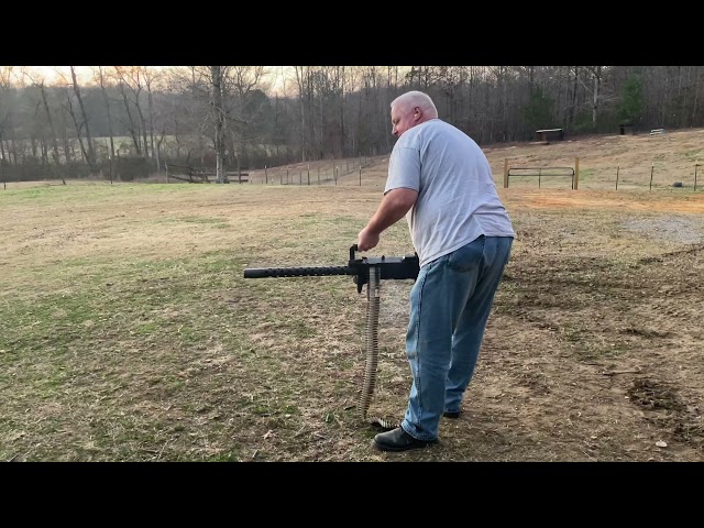Firing the Browning M1919 .30 cal