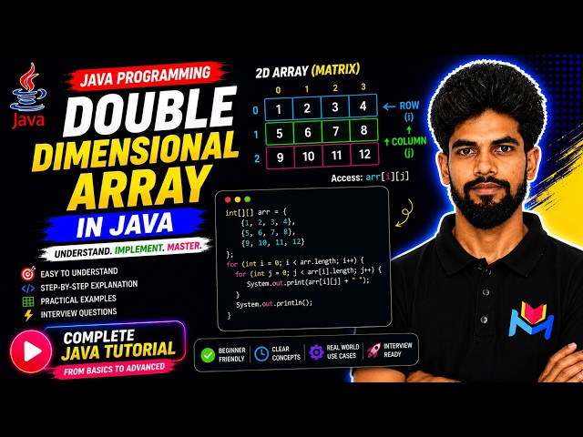 Double Dimensional Array In Java Explained Step-by-Step | Master Arrays in Java