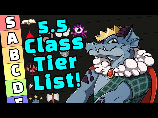 Class Tier list for D&D 5.5 Optimization!