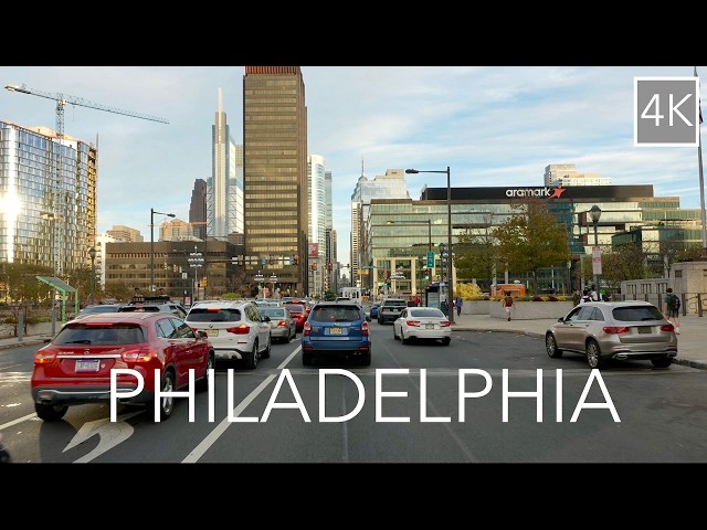 Philadelphia Pennsylvania City Drive 4K -  Driving Tour of Philly