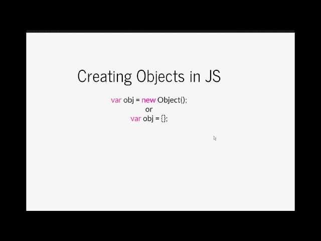 Creating Javascript Objects