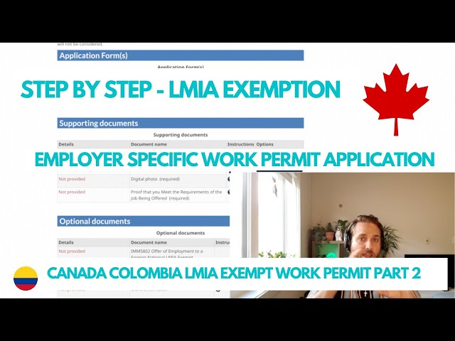 Canadian Work Permit Application - LMIA Exempt - Part 2