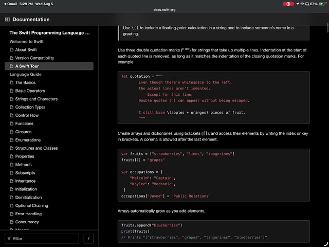 From the Coding Team: A Swift Tour - Simple Values