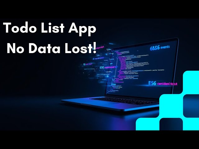 JavaScript Todo List App | HTML CSS JavaScript Project for Beginners