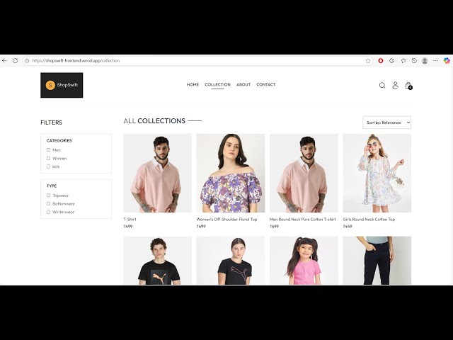 ShopSwift - Fullstack E-Commerce Website Demo (MERN Stack)