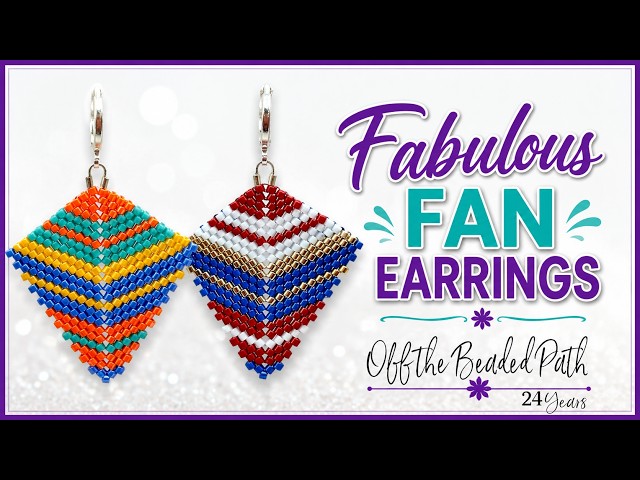 Fabulous Fan Earrings | Easy Odd Count Peyote Earrings | Beading Tutorial