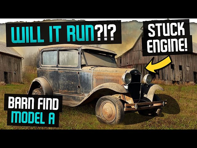 1931 Ford Model A "Barn Find"!  WILL IT RUN?!? Sat for Decades! STUCK ENGINE!