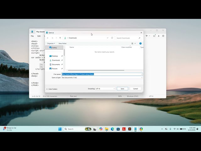 Play Sound When Page is Clicked using jQuery