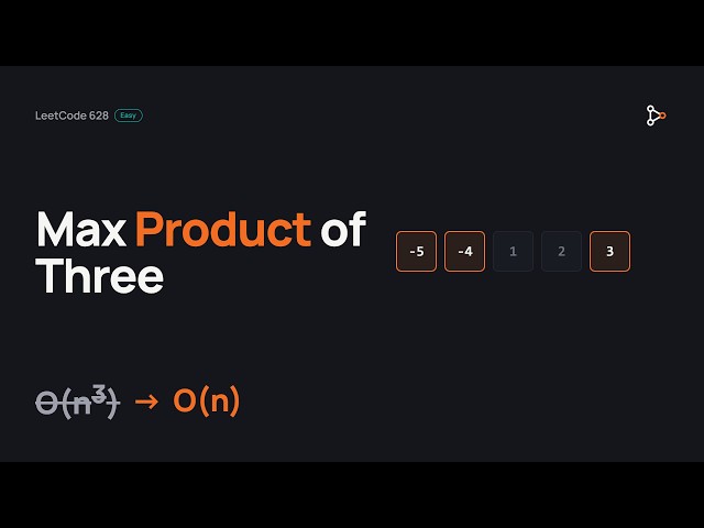 LeetCode 628 - Maximum Product of Three Numbers | Java O(n) Solution Explained