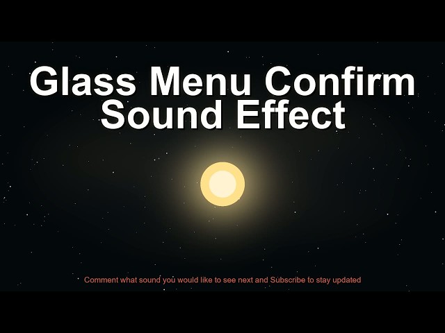 glass menu confirm sound effect