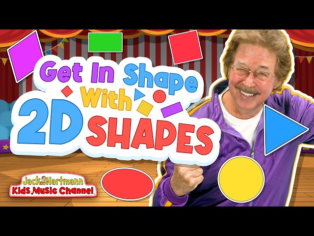 Get In Shape With 2D Shapes! | Draw 2D Shapes and Move! | Jack Hartmann