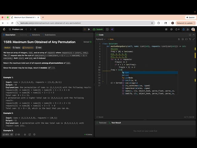 Maximum Sum Obtained of Any Permutation