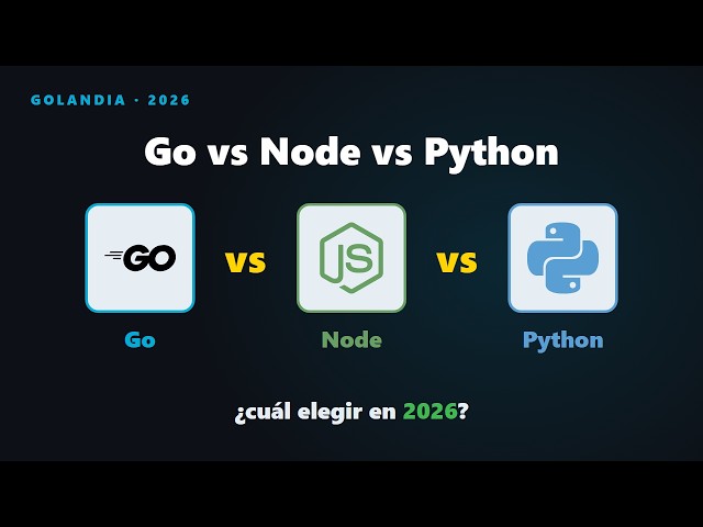 Go vs Node vs Python 2026: ¿cuál elegir? (8 categorías)