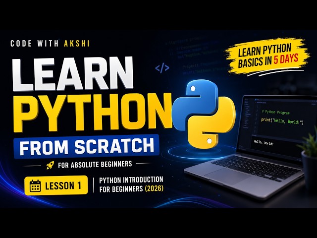 Python Tutorial for Beginners | Lesson 1: Hello World | Code With Akshi