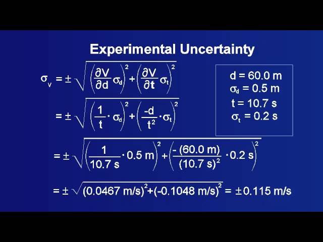 Experimental Uncertainty