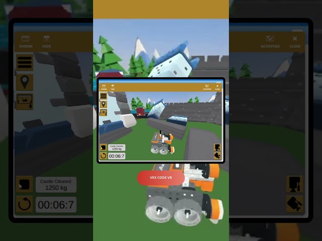 VEXcode VR Castle Crasher (gameplay + code) #lego