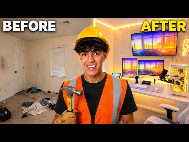 Transforming My DIRTY Gaming Room Into My DREAM $20,000 Gaming Room!