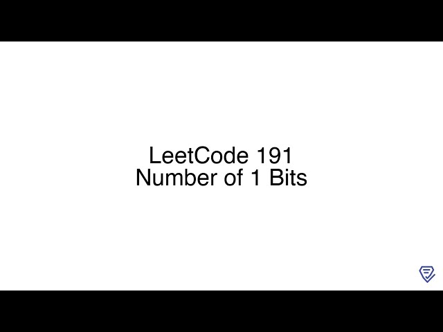 LeetCode 191: Number of 1 Bits