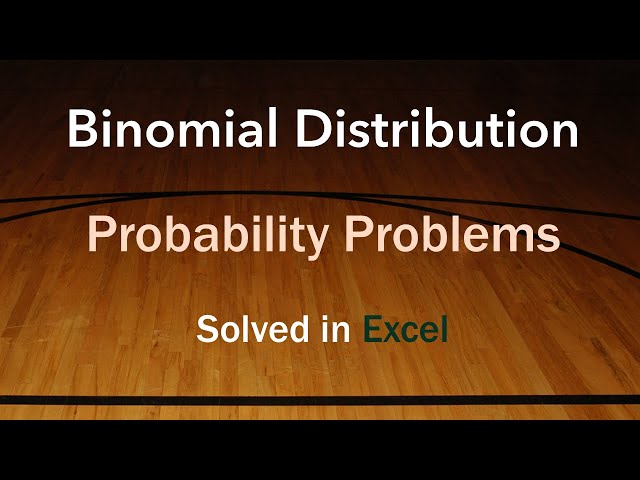 Binomial Probability in Excel - Word problems