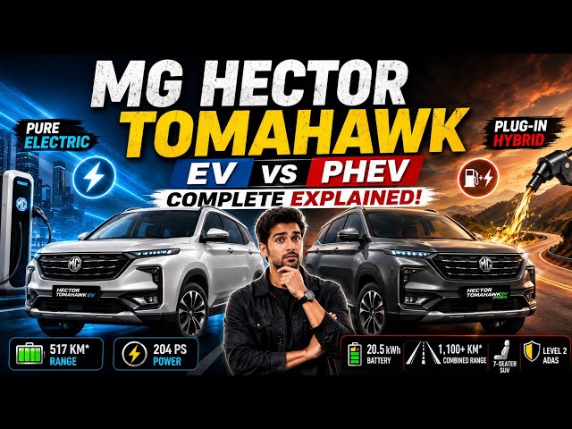 MG Hector Tomahawk EV & PHEV: 1,100 KM Range Explained