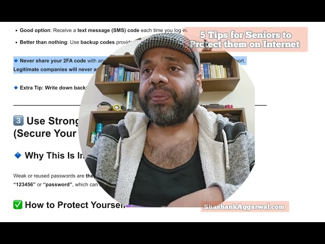 5 Tips for Seniors to Protect them on Internet | How to Avoid getting CyberScammed | Internet Safety