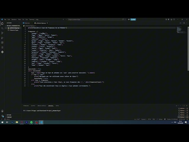 Projetos Python : 1 - Fraquezas Pokémon