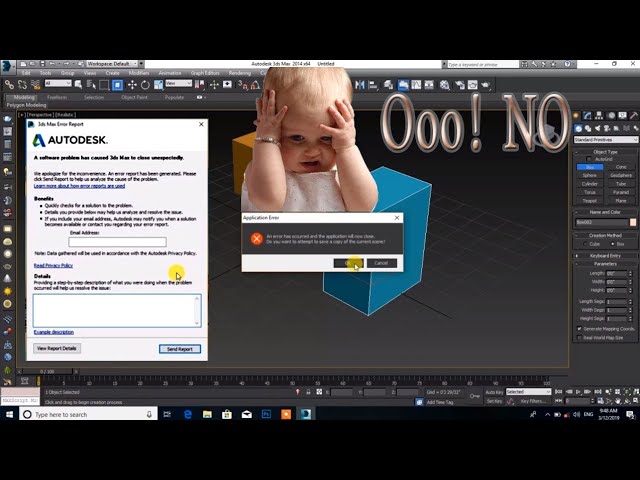 A  problem has caused in 3ds Max (2014) to which closed unexpectedly.