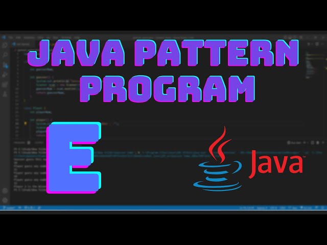 How to Create an Alphabet Symbol Pattern in Java (E) | #E #java