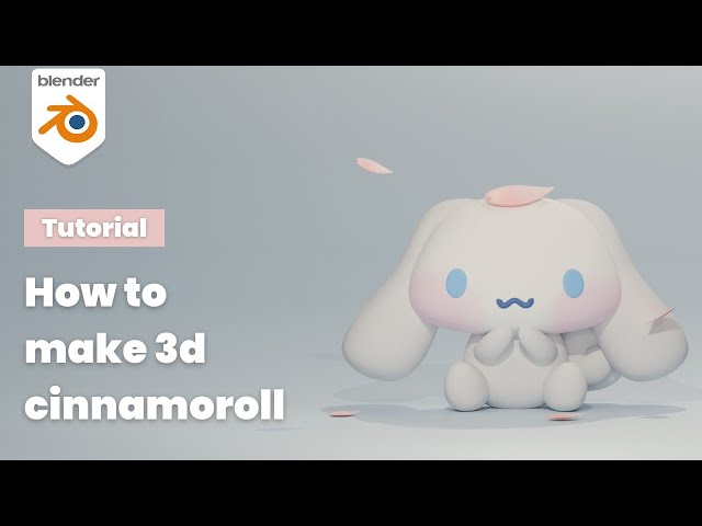 Blender tutorial: How to Make Cinnamoroll in Blender