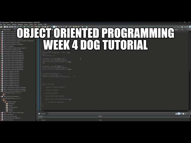 Object oriented programming week 4 Dog tutorial