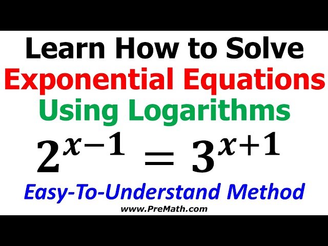 How to Solve Exponential Equations using Logarithms - No Common Base Present