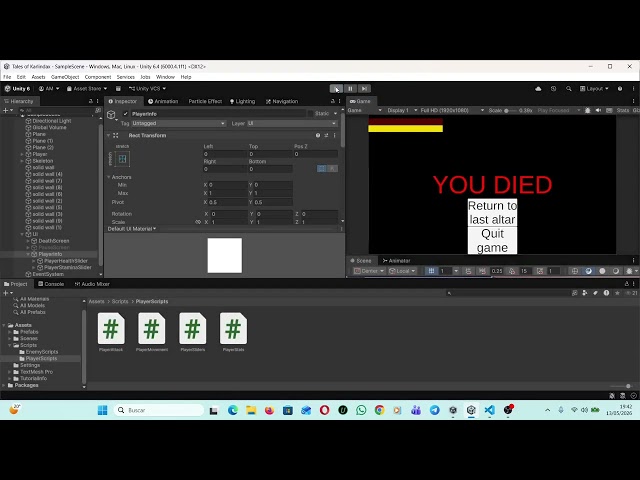 Health and stamina bars Unity Tutorial